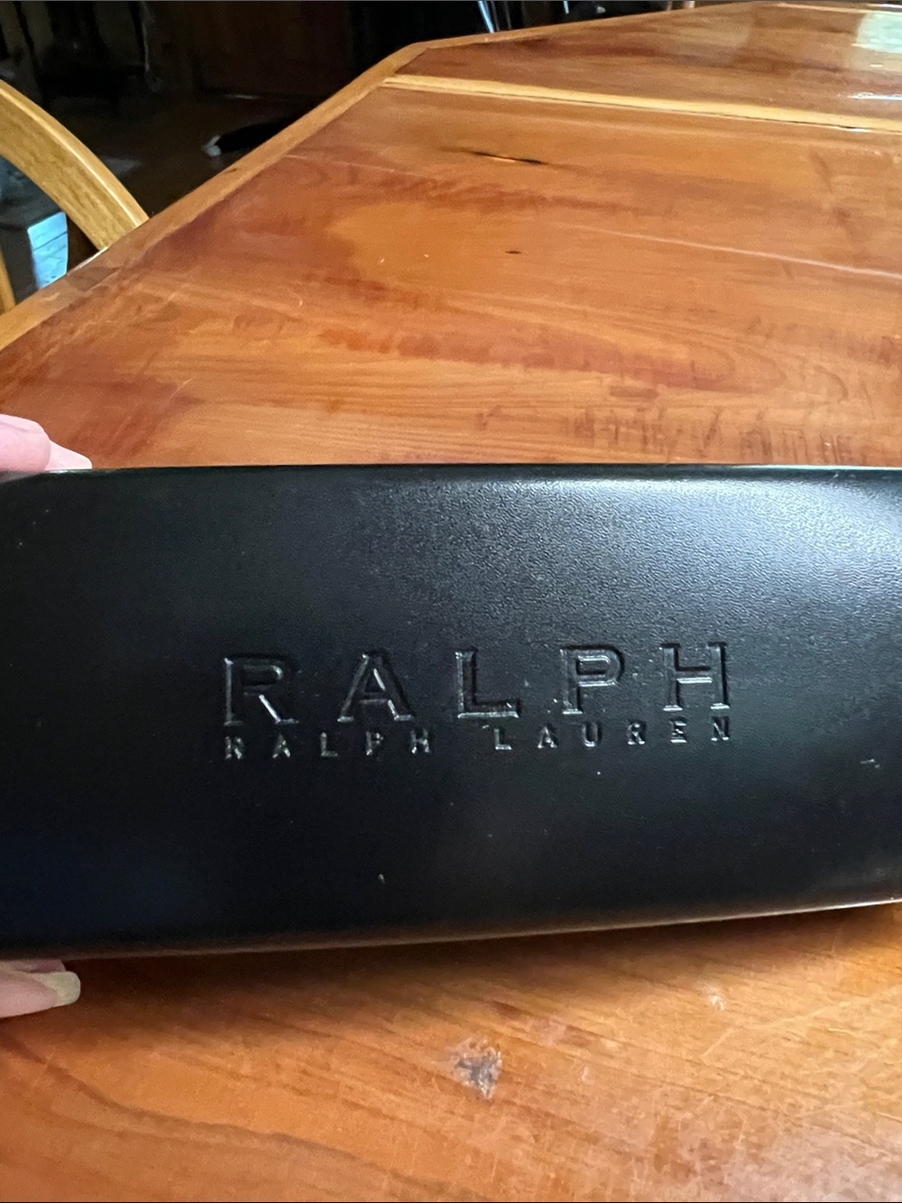 Ralph Lauren Black Embossed Hard Sunglasses Eyeglass Case